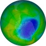 Antarctic ozone map for 2024-11-30